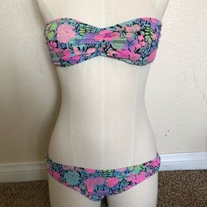 Victoria’s Secret floral print bandeau bikini